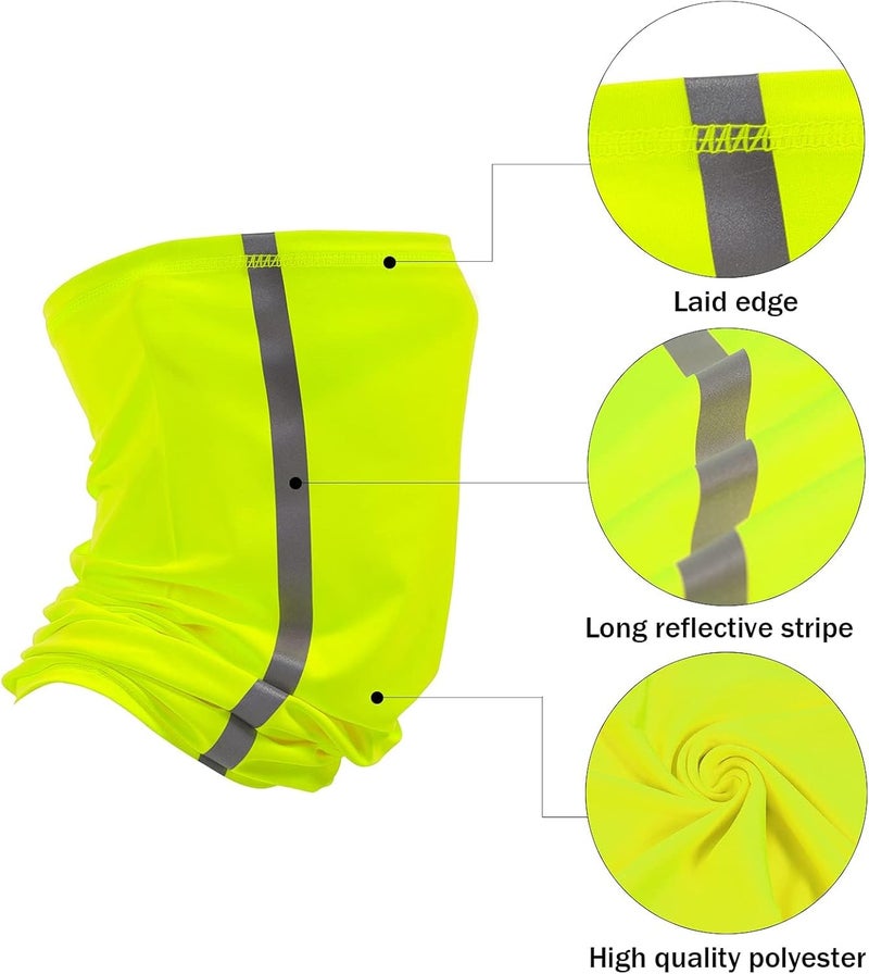 TCCFCCT Sun Shade, Full Brim Mesh Neck Sun Shield, High Visibility Visor Neck Protection and Bandana Headband Face Scarf, Hard Hat Accessories, 2 Packs, Yellow - Image 2